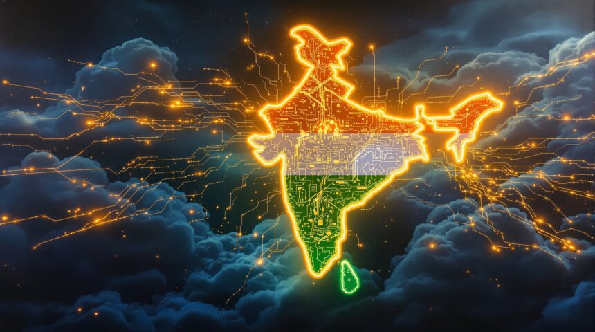 India 2035 semiconductor value chain strategy artistic illustration