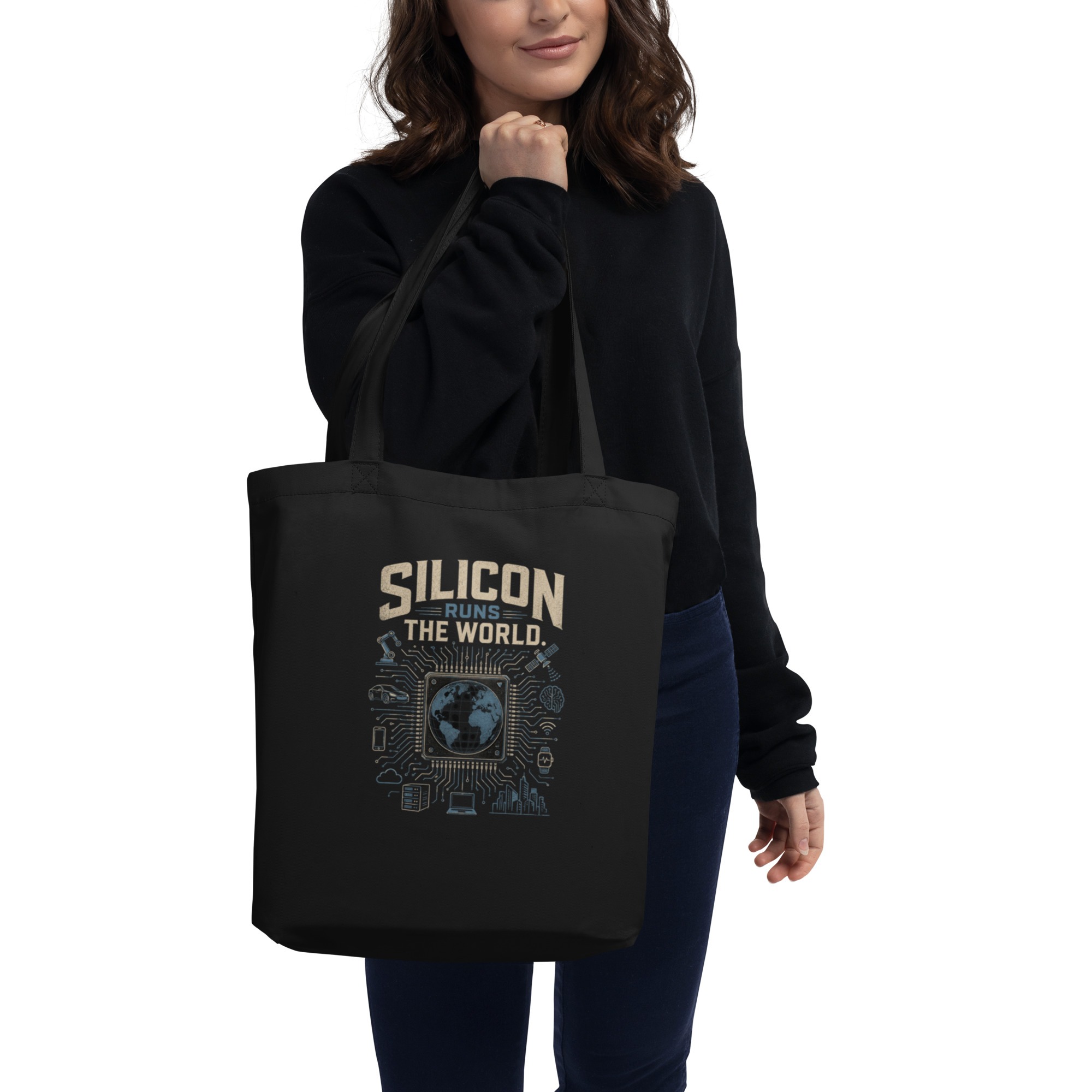 Eco Tote Bag: "Silicon Runs The World" - Image 2