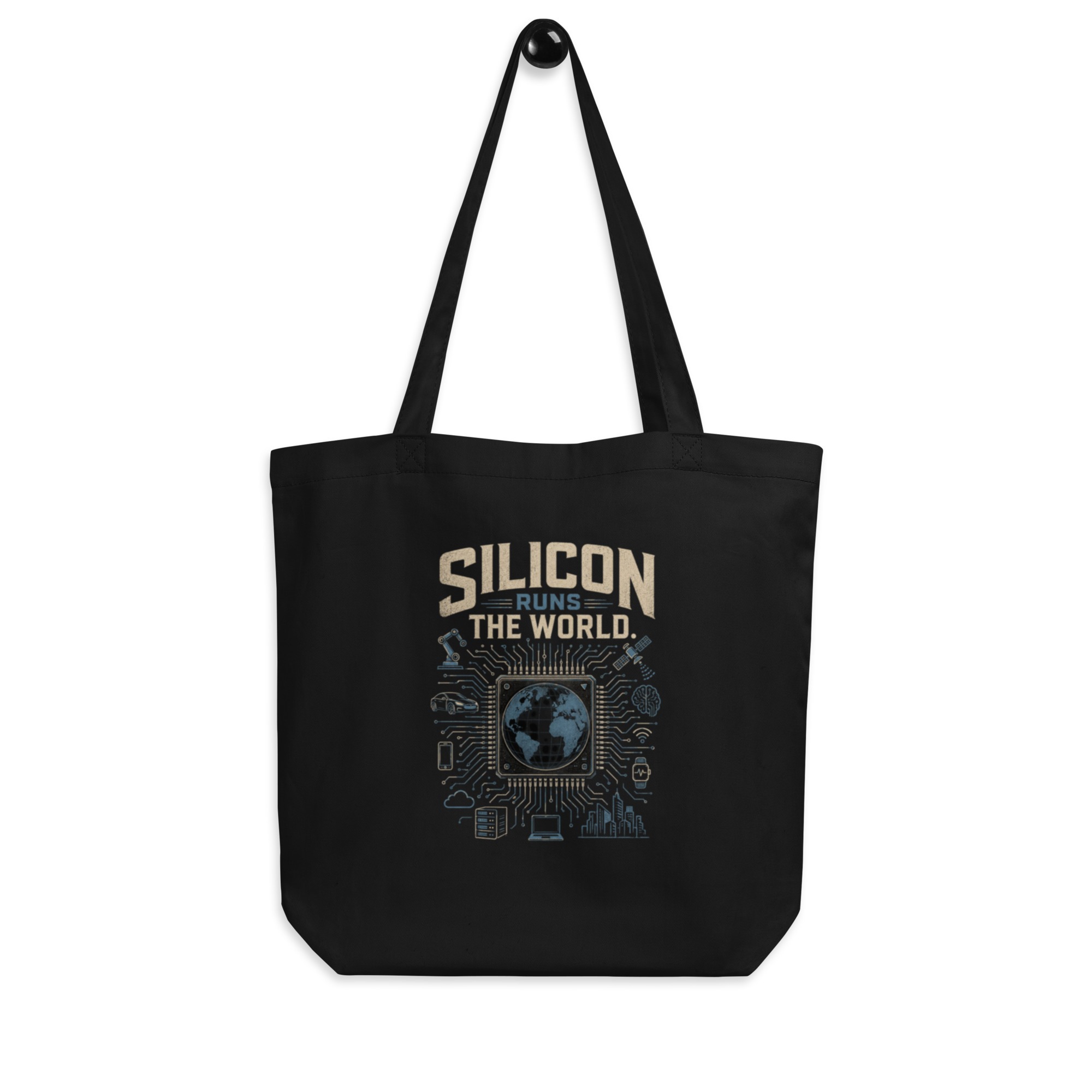 Eco Tote Bag: "Silicon Runs The World" - Image 4