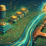 Hand-drawn illustration for a semiconductor industry article