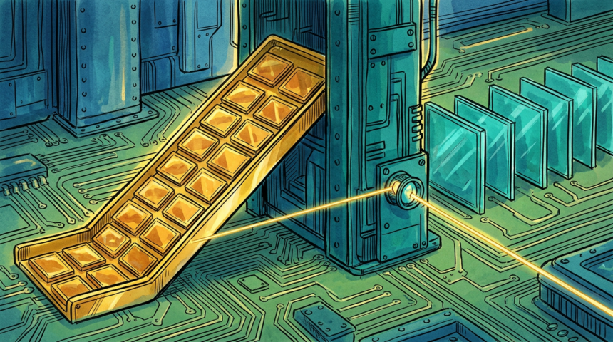 Hand-drawn illustration for a semiconductor industry article