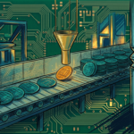 Hand-drawn illustration for a semiconductor industry article