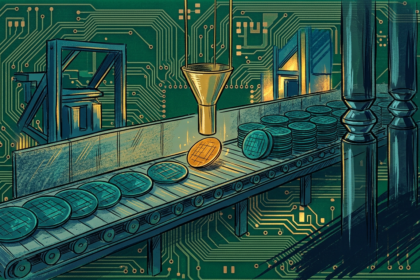 Hand-drawn illustration for a semiconductor industry article