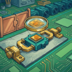 Hand-drawn illustration for a semiconductor industry article