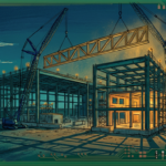 A truss goes up at the plant Intel promised five years ago